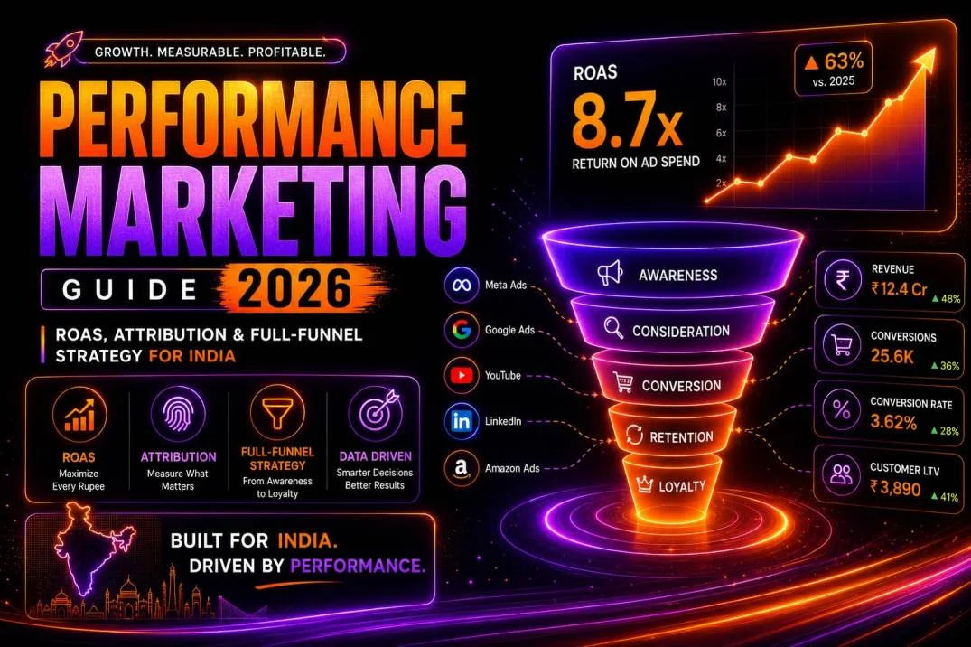 Performance Marketing Guide 2026: ROAS, Attribution & Full-Funnel Strategy for India