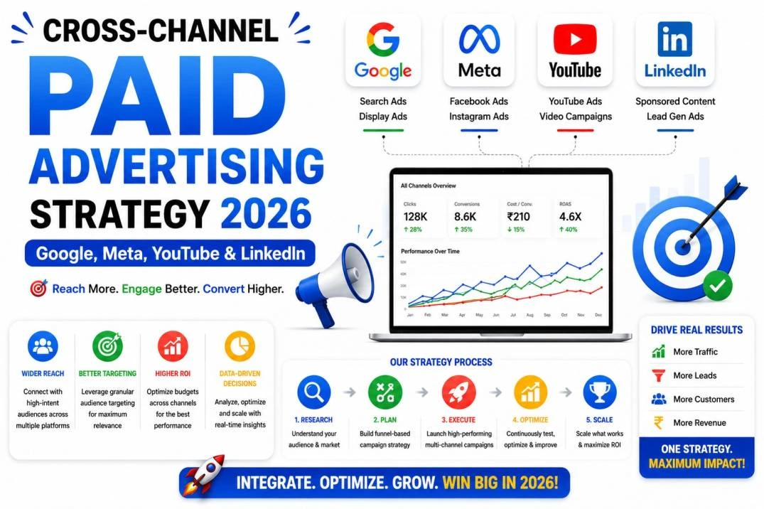 Cross-Channel Paid Advertising Strategy 2026: Google, Meta, YouTube & LinkedIn